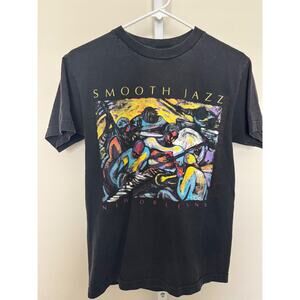 Vintage New Orleans Jazz T Shirt Margaret Slade Kelley Size Small 1990s Black